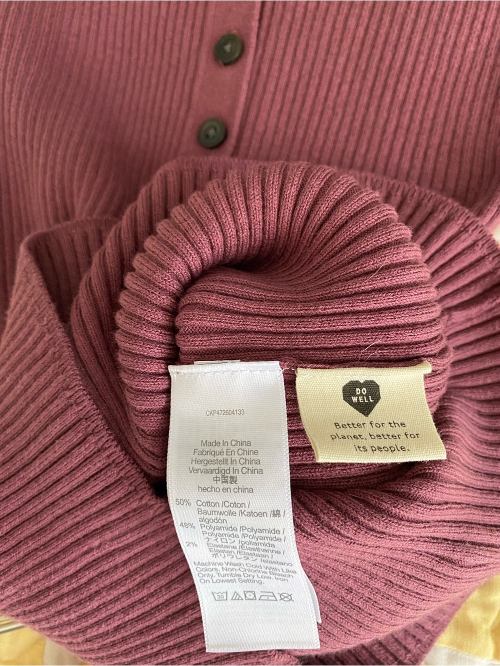NWT | Madewell | Owen Polo Sweater Tank | Purple | Size S - Picture 7 of 7